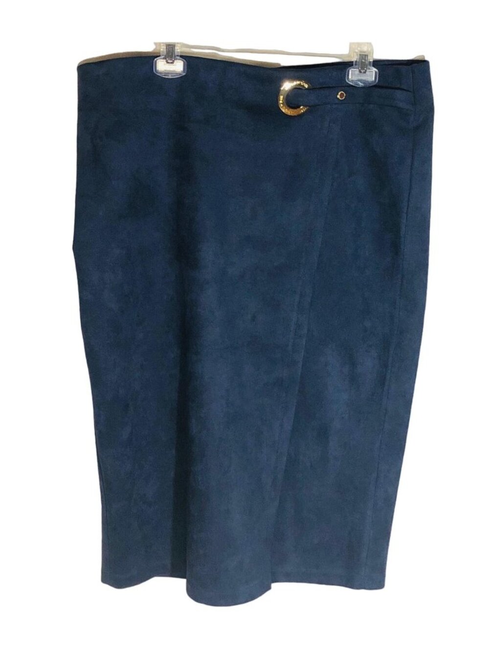 Marc new York skirt blue pencil polyester extra large waist 38" length 30" READ